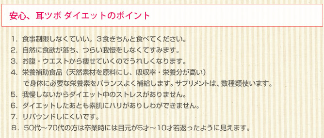 耳ツボダイエットのポイント
